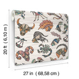Constellations Multicolor Zodiac Peel and Stick Wallpaper by York Wallcoverings Missoni Collection Bohemian Non Woven - PSW1644RL