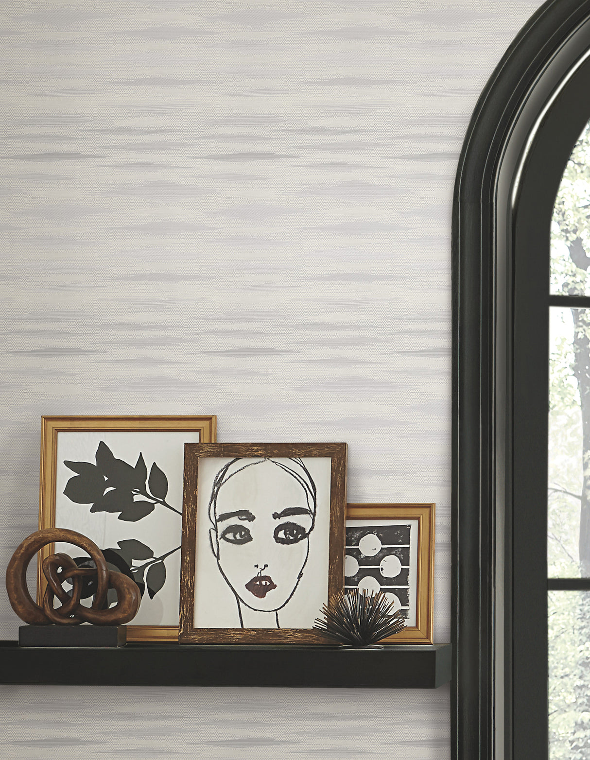 Fireworks Warm Grey Premium Peel and Stick Non Woven Washable Fully Removable Wallpaper by York Wallcoverings Missoni - PSW1647RL
