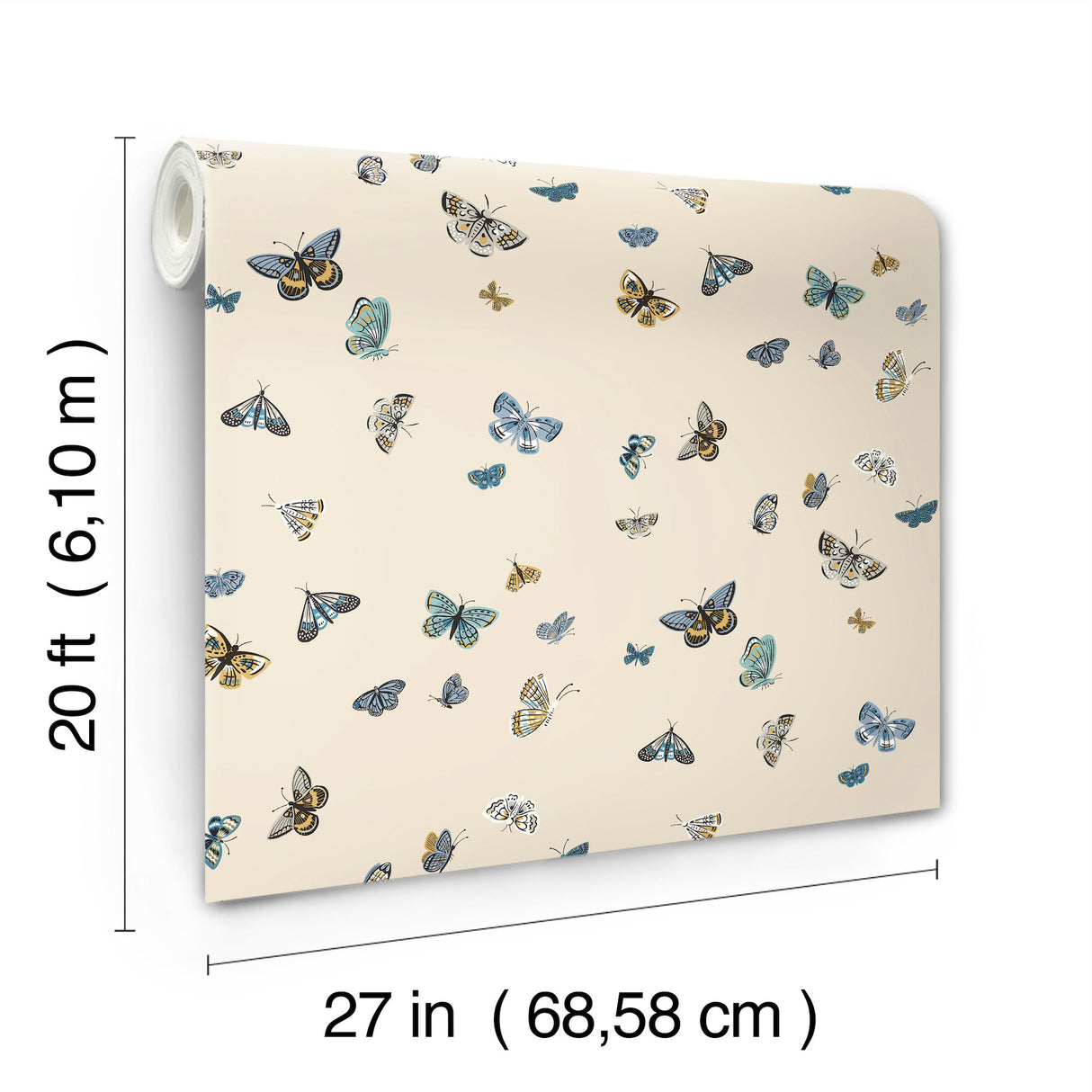 Butterfly House Linen by Rifle Paper Co. Peel & Stick Wallpaper – York Wallcoverings PSW1649RL