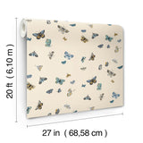 Butterfly House Linen by Rifle Paper Co. Peel & Stick Wallpaper – York Wallcoverings PSW1649RL