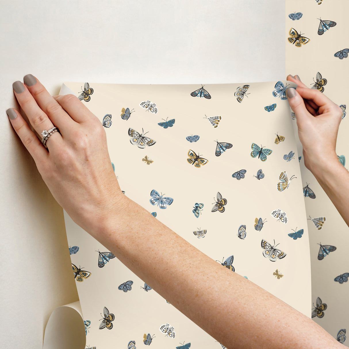 Butterfly House Linen by Rifle Paper Co. Peel & Stick Wallpaper – York Wallcoverings PSW1649RL