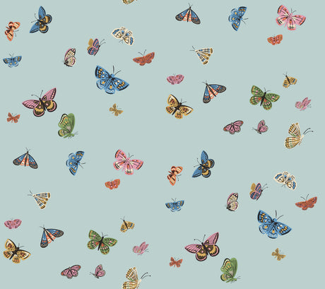 Butterfly House Light Blue Peel & Stick Wallpaper by Rifle Paper Co. - PSW1650RL