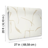 Ivory Coast Caramel and Gold by York Wallcoverings Nikki Chu Modern Geometric Metallic Premium Peel and Stick Non Woven Wallpaper - PSW1651RL