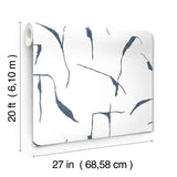 Ivory Coast Navy & Glint by Nikki Chu Premium Peel & Stick Wallpaper- York Wallcoverings PSW1653RL