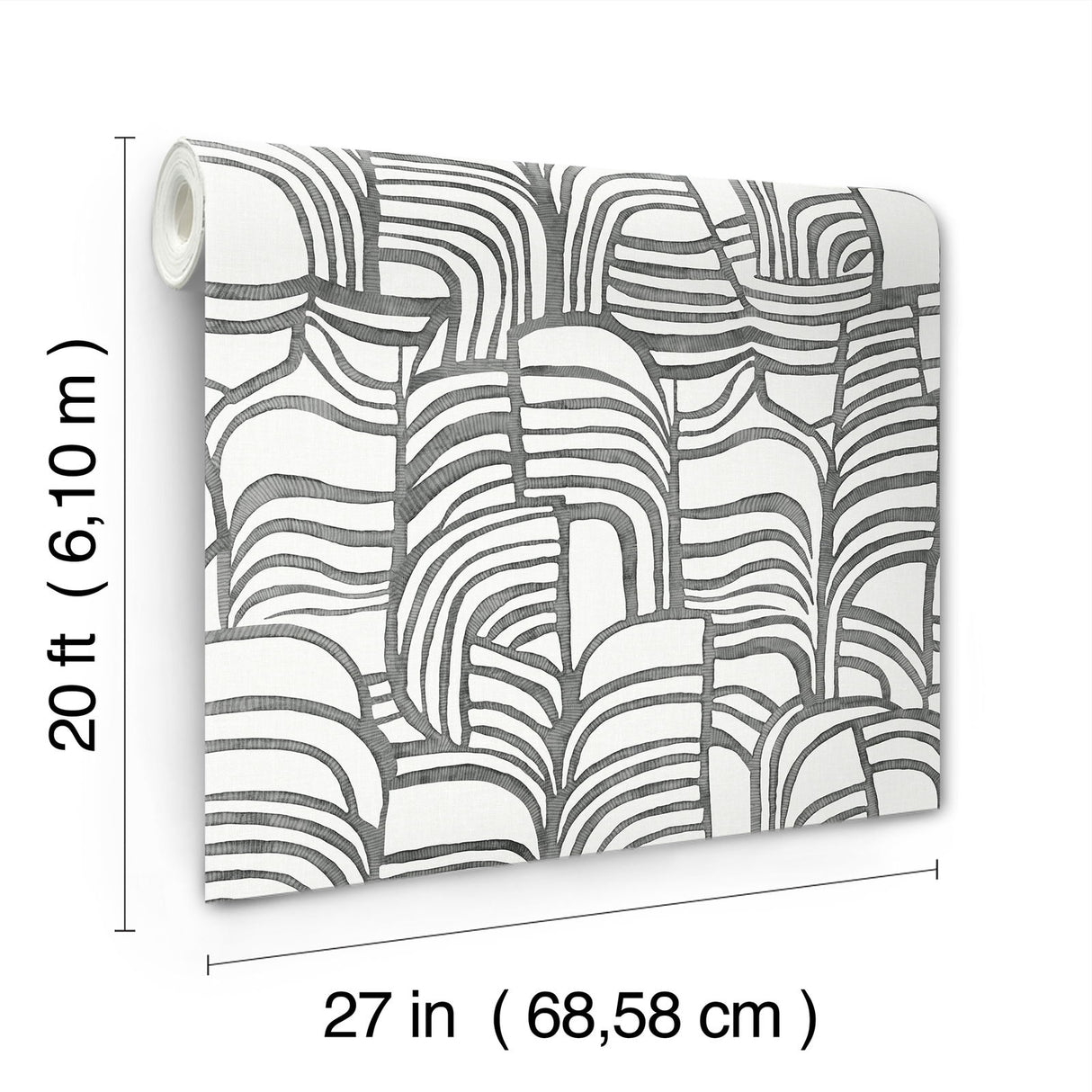 Featherwork Black & White by Nikki Chu Premium Peel + Stick Wallpaper – York Wallcoverings PSW1656RL