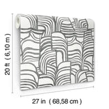 Featherwork Black & White by Nikki Chu Premium Peel + Stick Wallpaper – York Wallcoverings PSW1656RL