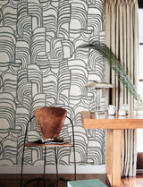 Featherwork Black & White by Nikki Chu Premium Peel + Stick Wallpaper – York Wallcoverings PSW1656RL