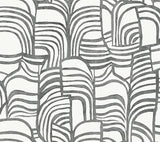 York Featherwork Black & White premium peel and stick wallpaper roll PSW1656RL
