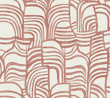 Featherwork Red Premium Peel and Stick Non Woven Wallpaper by York Wallcoverings - PSW1657RL