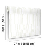 Koso Pearl & White by York Wallcoverings Nikki Chu Premium Peel + Stick Stripe Wallpaper - PSW1660RL