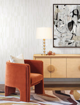 Koso Pearl & White by York Wallcoverings Nikki Chu Premium Peel + Stick Stripe Wallpaper - PSW1660RL