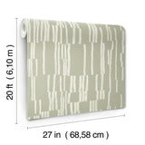 Koso Sage by Nikki Chu Premium Peel + Stick Wallpaper- York Wallcoverings PSW1661RL