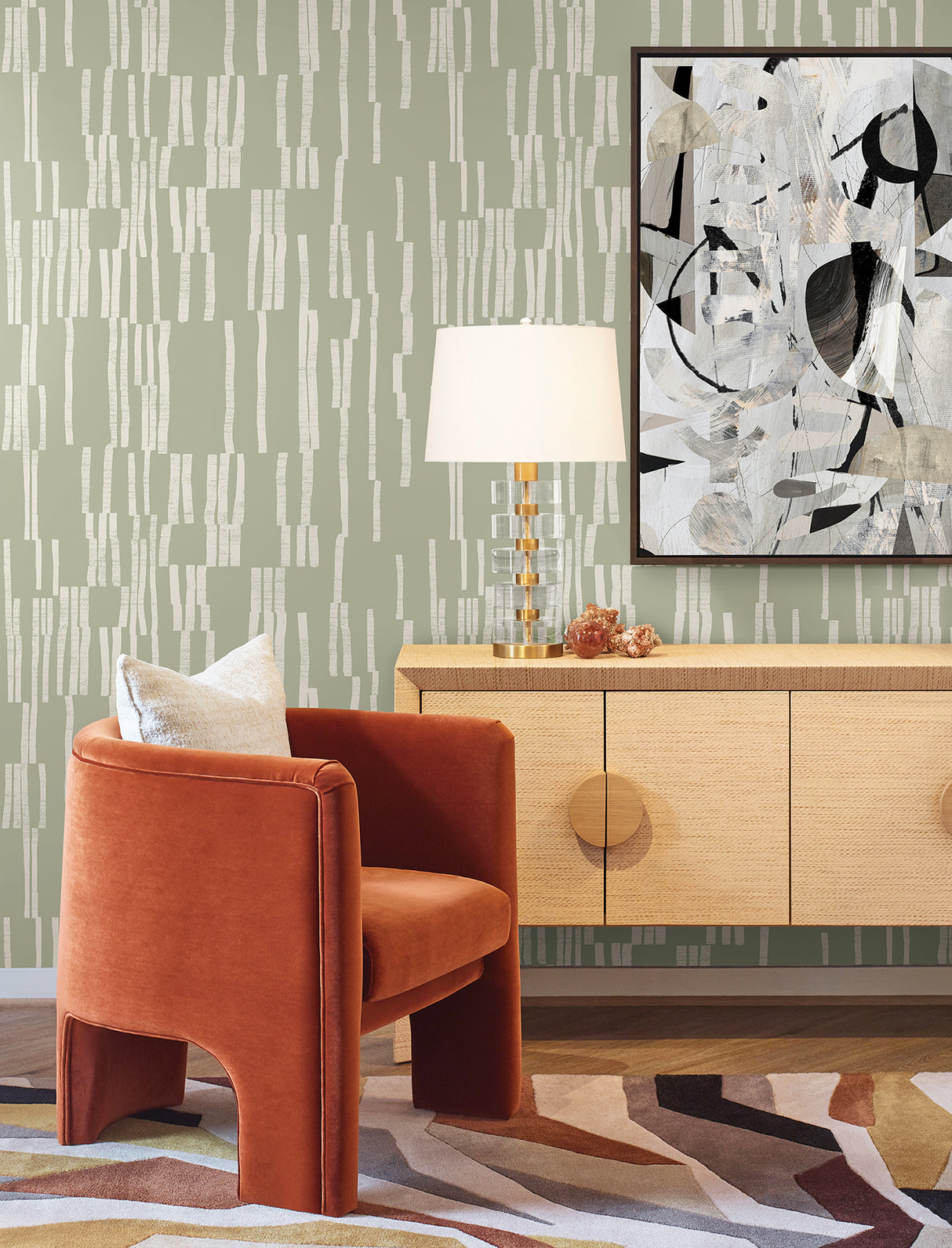 Koso Sage by Nikki Chu Premium Peel + Stick Wallpaper- York Wallcoverings PSW1661RL