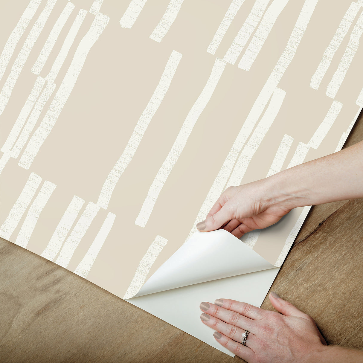 Koso Linen by Nikki Chu Premium Peel + Stick Wallpaper- York Wallcoverings PSW1662RL