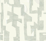 Tribe Jade Premium Peel and Stick Wallpaper by York Wallcoverings PSW1668RL - Nikki Chu Modern Geometric Pattern in Jade Green and Pale Beige