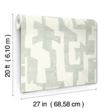 Tribe Jade by York Wallcoverings Nikki Chu Modern Geometric Premium Peel and Stick Non Woven Wallpaper - PSW1668RL