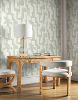 Tribe Jade by York Wallcoverings Nikki Chu Modern Geometric Premium Peel and Stick Non Woven Wallpaper - PSW1668RL