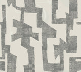York Wallcoverings Nikki Chu Tribe Black & Taupe Premium Peel + Stick Wallpaper roll