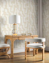Tribe Caramel Cream by York Wallcoverings Nikki Chu Premium Peel and Stick Non Woven Geometric Modern Wallpaper Roll 27in x 20ft - PSW1670RL