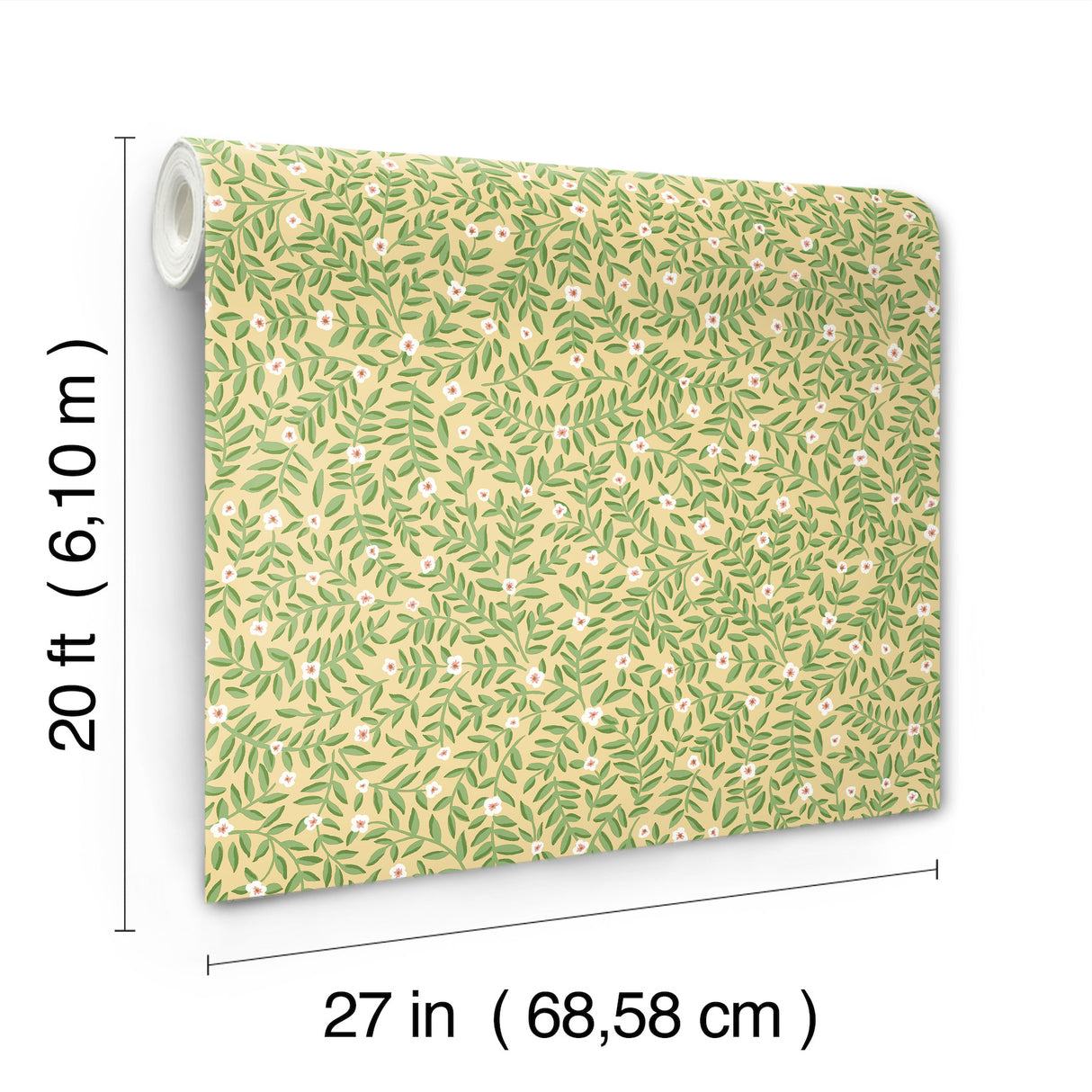 Elodie Gold by Rifle Paper Co. Petite Floral Premium Peel & Stick Wallpaper – York Wallcoverings PSW1671RL