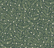 Elodie Evergreen petite floral peel and stick wallpaper by Rifle Paper Co., dark green with small blooms and vines