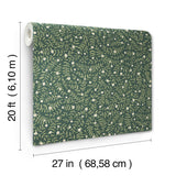Elodie Evergreen by Rifle Paper Co. Petite Floral Premium Peel + Stick Wallpaper – York Wallcoverings PSW1674RL