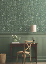 Elodie Evergreen by Rifle Paper Co. Petite Floral Premium Peel + Stick Wallpaper – York Wallcoverings PSW1674RL
