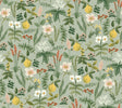 Herb Garden Sage botanical peel and stick wallpaper by Rifle Paper Co., 27 in x 20 ft roll