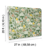 Herb Garden Sage by Rifle Paper Co. Botanical Premium Peel & Stick Wallpaper – York Wallcoverings PSW1675RL