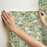 Herb Garden Sage by Rifle Paper Co. Botanical Premium Peel & Stick Wallpaper – York Wallcoverings PSW1675RL