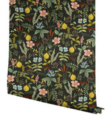 Herb Garden Black by Rifle Paper Co. Botanical Premium Peel & Stick Wallpaper – York Wallcoverings PSW1676RL