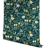 Herb Garden Navy by Rifle Paper Co. Botanical Premium Peel & Stick Wallpaper – York Wallcoverings PSW1677RL