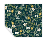 Herb Garden Navy by Rifle Paper Co. Botanical Premium Peel & Stick Wallpaper – York Wallcoverings PSW1677RL