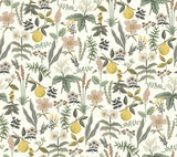 Rifle Paper Co. Herb Garden Cream Botanical Premium Peel & Stick Wallpaper roll and pattern