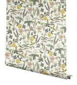 Herb Garden Cream by Rifle Paper Co. Botanical Premium Peel + Stick Wallpaper – York Wallcoverings PSW1678RL