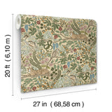 Safari Beige by Rifle Paper Co. Jungle Toile Premium Peel + Stick Wallpaper – York Wallcoverings PSW1679RL