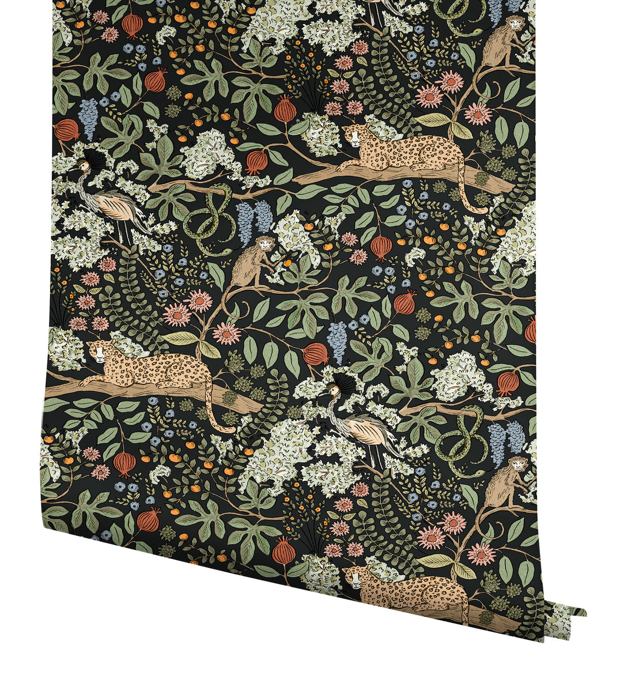 Safari Black by Rifle Paper Co. Jungle Toile Premium Peel + Stick Wallpaper – York Wallcoverings PSW1680RL