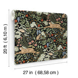 Safari Black by Rifle Paper Co. Jungle Toile Premium Peel + Stick Wallpaper – York Wallcoverings PSW1680RL