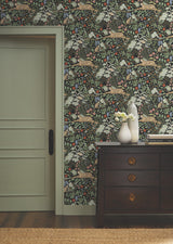 Safari Black by Rifle Paper Co. Jungle Toile Premium Peel + Stick Wallpaper – York Wallcoverings PSW1680RL