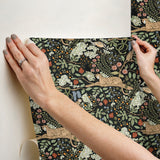 Safari Black by Rifle Paper Co. Jungle Toile Premium Peel + Stick Wallpaper – York Wallcoverings PSW1680RL