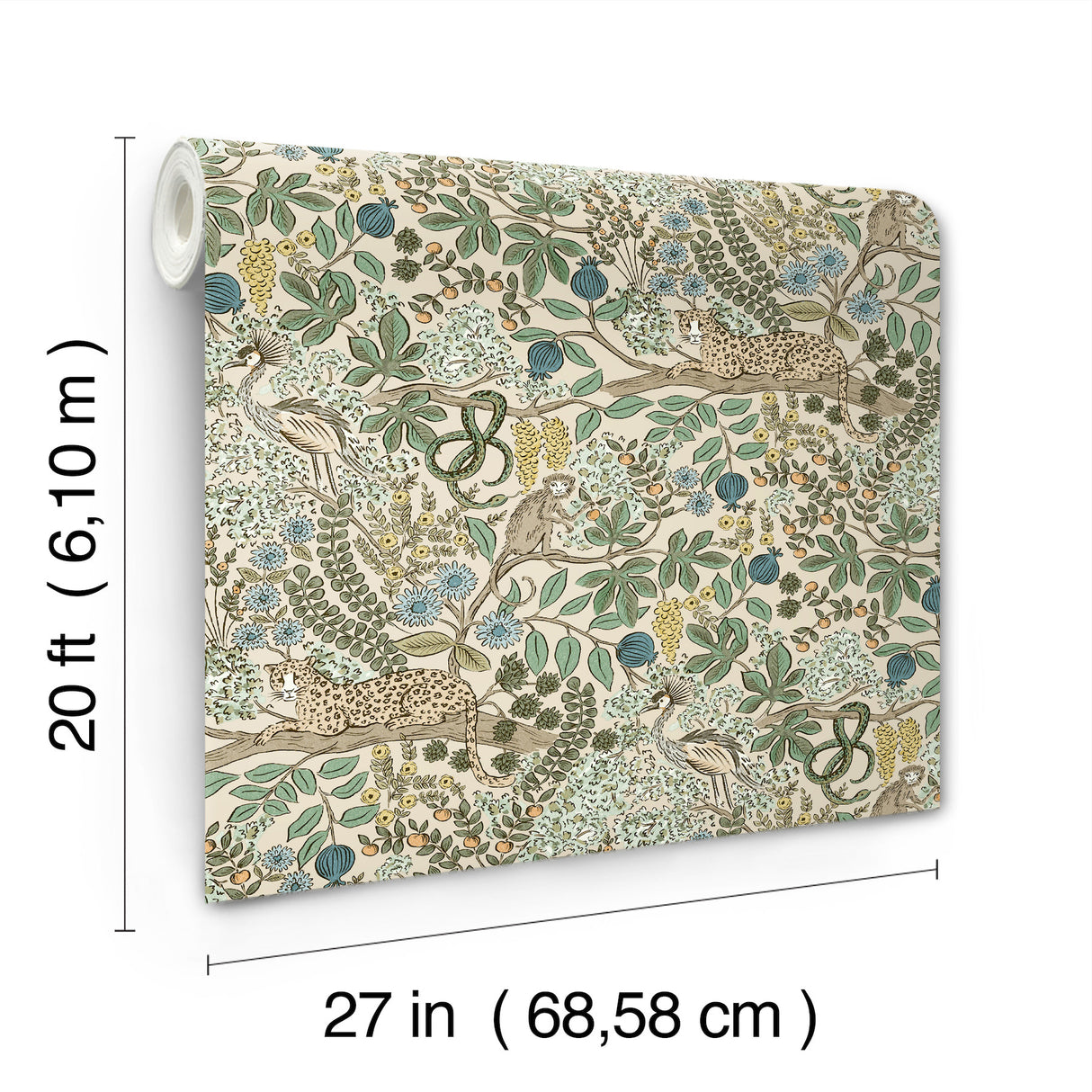 Safari Cream by Rifle Paper Co. Jungle Toile Premium Peel + Stick Wallpaper – York Wallcoverings PSW1681RL