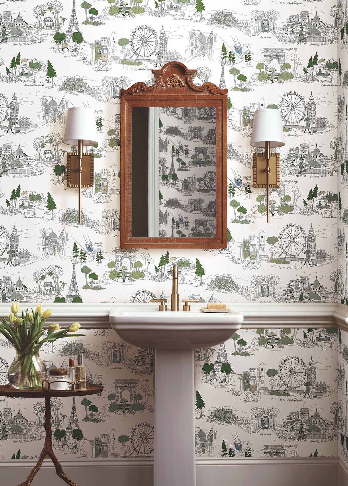Travel Sketches Blue by Rifle Paper Co. Premium Peel + Stick Wallpaper – York Wallcoverings PSW1682RL