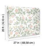 Peonies Blush by Rifle Paper Co. Floral Premium Peel & Stick Wallpaper – York Wallcoverings PSW1685RL