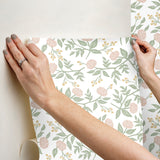 Peonies Blush by Rifle Paper Co. Floral Premium Peel & Stick Wallpaper – York Wallcoverings PSW1685RL