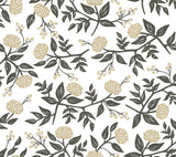 Rifle Paper Co. Peonies Gold Floral Premium Peel & Stick Wallpaper, 27 in x 20 ft roll, PSW1686RL