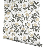 Peonies Gold by Rifle Paper Co. Floral Premium Peel & Stick Wallpaper – York Wallcoverings PSW1686RL