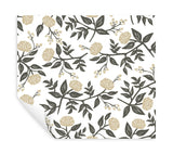 Peonies Gold by Rifle Paper Co. Floral Premium Peel & Stick Wallpaper – York Wallcoverings PSW1686RL