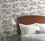 Peonies Gold by Rifle Paper Co. Floral Premium Peel & Stick Wallpaper – York Wallcoverings PSW1686RL