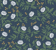 Peonies Navy Floral Premium Peel & Stick Wallpaper by Rifle Paper Co., PSW1687RL