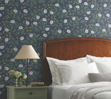 Peonies Navy by Rifle Paper Co. Floral Premium Peel & Stick Wallpaper – York Wallcoverings PSW1687RL